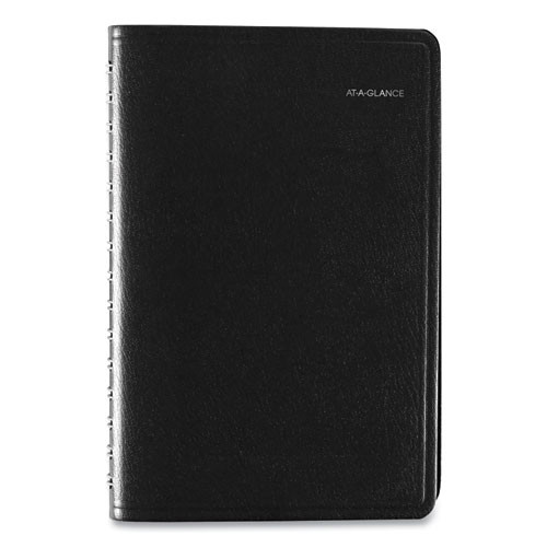 Dayminder Daily Appointment Book, 8.5 X 5.5, Black Cover, 12-month (jan To Dec): 2025