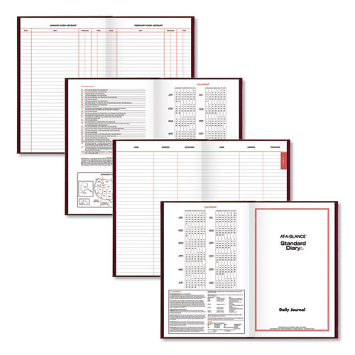 Standard Diary Daily Journal, 2025 Edition, Wide/legal Rule, Red Cover, (210) 12 X 7.75 Sheets Standard Diary Daily Journal, 2025 Edition, Wide/legal Rule, Red Cover, (210) 12 X 7.75 Sheets