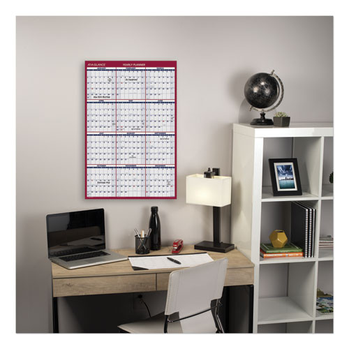 Erasable Vertical/horizontal Wall Planner, 24 X 36, White/blue/red Sheets, 12-month (jan To Dec): 2025 Erasable Vertical/horizontal Wall Planner, 24 X 36, White/blue/red Sheets, 12-month (jan To Dec): 2025