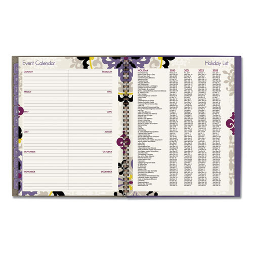 Vienna Weekly/monthly Appointment Book, Geometric Artwork, 11 X 8.5, Purple/tan Cover, 12-month (jan To Dec): 2025 Vienna Weekly/monthly Appointment Book, Geometric Artwork, 11 X 8.5, Purple/tan Cover, 12-month (jan To Dec): 2025