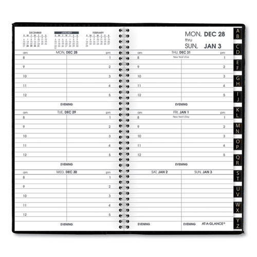 Compact Weekly Appointment Book, 6.25 X 3.25, Black Cover, 12-month (jan To Dec): 2025 Compact Weekly Appointment Book, 6.25 X 3.25, Black Cover, 12-month (jan To Dec): 2025