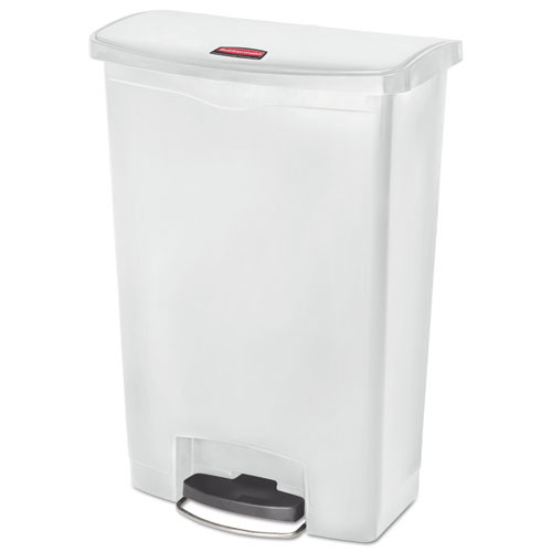 Slim Jim Resin Step-on Container, Front Step Style, 24 Gal, White Slim Jim Resin Step-on Container, Front Step Style, 24 Gal, White