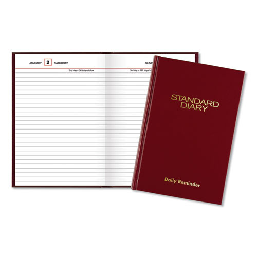 Standard Diary Daily Reminder Book, 2025 Edition, Medium/college Rule, Red Cover, (201) 7.5 X 5.13 Sheets Standard Diary Daily Reminder Book, 2025 Edition, Medium/college Rule, Red Cover, (201) 7.5 X 5.13 Sheets