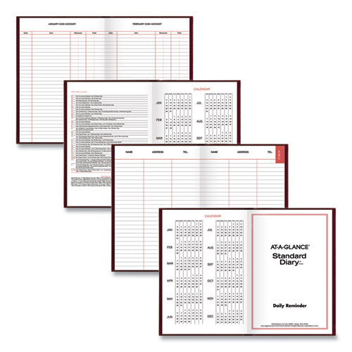 Standard Diary Daily Reminder Book, 2025 Edition, Medium/college Rule, Red Cover, (201) 7.5 X 5.13 Sheets Standard Diary Daily Reminder Book, 2025 Edition, Medium/college Rule, Red Cover, (201) 7.5 X 5.13 Sheets