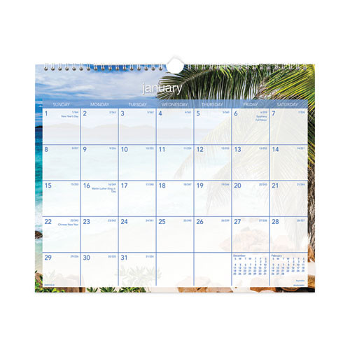 Tropical Escape Wall Calendar, Tropical Escape Photography, 15 X 12, Pale Blue/multicolor Sheets, 12-month (jan To Dec): 2025 Tropical Escape Wall Calendar, Tropical Escape Photography, 15 X 12, Pale Blue/multicolor Sheets, 12-month (jan To Dec): 2025