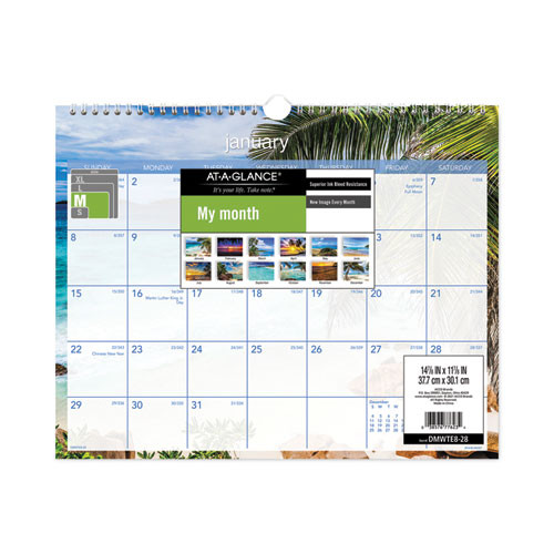 Tropical Escape Wall Calendar, Tropical Escape Photography, 15 X 12, Pale Blue/multicolor Sheets, 12-month (jan To Dec): 2025 Tropical Escape Wall Calendar, Tropical Escape Photography, 15 X 12, Pale Blue/multicolor Sheets, 12-month (jan To Dec): 2025