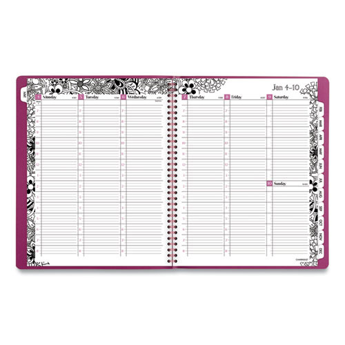 Floradoodle Weekly/monthly Professional Planner, Floral Artwork, 11 X 8.5, Black/white Cover, 12-month (jan-dec): 2025 Floradoodle Weekly/monthly Professional Planner, Floral Artwork, 11 X 8.5, Black/white Cover, 12-month (jan-dec): 2025