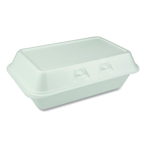Smartlock Foam Hinged Lid Container, Medium, 8.75 X 5.5 X 3, White, 220/carton Smartlock Foam Hinged Lid Container, Medium, 8.75 X 5.5 X 3, White, 220/carton