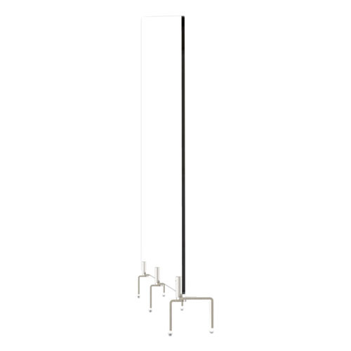Clear Partition Extender With Attached Clamp, 36 X 3.88 X 18, Thermoplastic Sheeting Clear Partition Extender With Attached Clamp, 36 X 3.88 X 18, Thermoplastic Sheeting