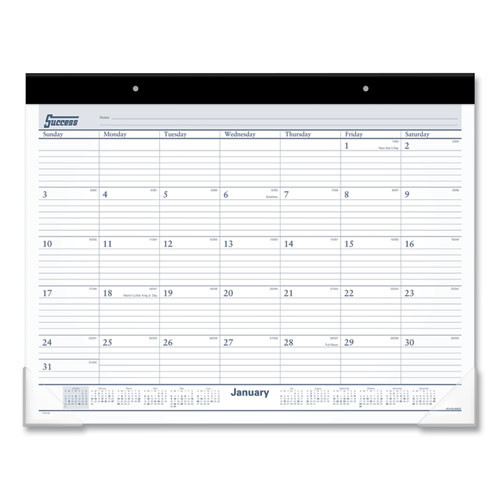 Desk Pad, 21.75 X 17, White Sheets, Black Binding, Clear Corners, 12-month (jan To Dec): 2025 Desk Pad, 21.75 X 17, White Sheets, Black Binding, Clear Corners, 12-month (jan To Dec): 2025
