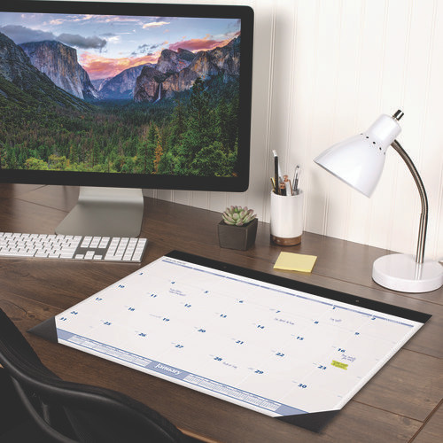 Desk Pad, 24 X 19, White Sheets, Black Binding, Black Corners, 12-month (jan To Dec): 2025 Desk Pad, 24 X 19, White Sheets, Black Binding, Black Corners, 12-month (jan To Dec): 2025