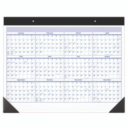 Desk Pad, 24 X 19, White Sheets, Black Binding, Black Corners, 12-month (jan To Dec): 2025 Desk Pad, 24 X 19, White Sheets, Black Binding, Black Corners, 12-month (jan To Dec): 2025