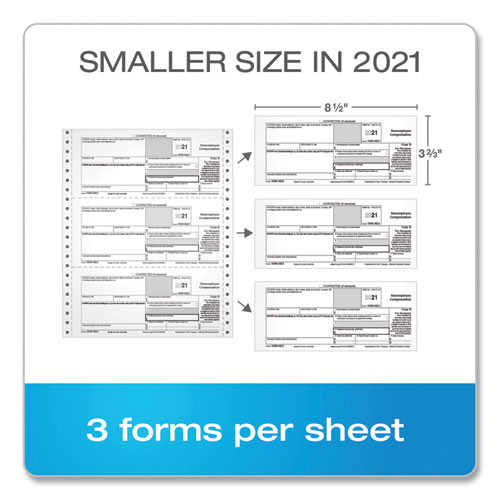 Four-part 1099-nec Continuous Tax Forms, 8.5 X 11, 2/page, 24/pack