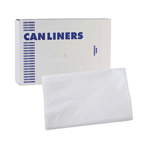 Linear Low Density Industrial Can Liners, 16 Gal, 0.5 Mil, 24 X 32, White, 500/carton Linear Low Density Industrial Can Liners, 16 Gal, 0.5 Mil, 24 X 32, White, 500/carton