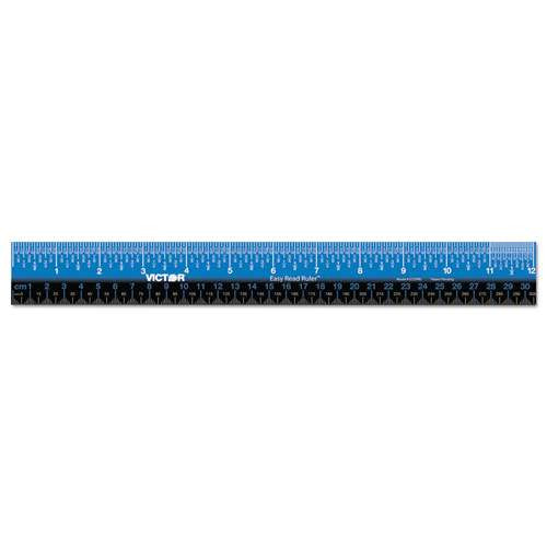 Stainless Steel Office Ruler with Non Slip Cork Base, Standard/Metric, 18 inch Long | Bundle of 5 Each