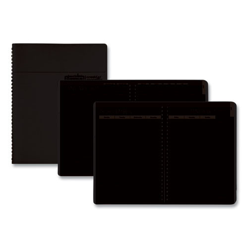 Recycled Monthly Weekly 7 Day Planner, 8.75 X 6.88, Black Cover, 12-month (jan To Dec): 2025