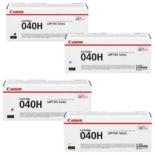 Canon 040H Set | Original Canon Laser Toner Cartridges – Black, Cyan, Magenta, Yellow Canon 040H Set | Original Canon Laser Toner Cartridges – Black, Cyan, Magenta, Yellow