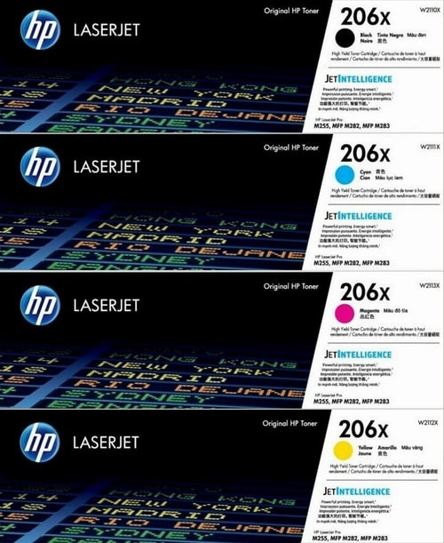 HP 206X SET | W2110X W2111X W2112X W2113X | Original HP LaserJet High-Yield Toner Cartridges - Black, Cyan, Magenta, Yellow