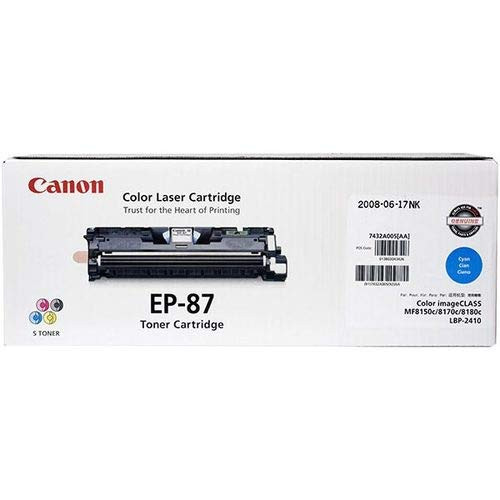 7432A005 | Canon EP-87 | Original Canon Laser Toner Cartridge - Cyan 7432A005 | Canon EP-87 | Original Canon Laser Toner Cartridge - Cyan