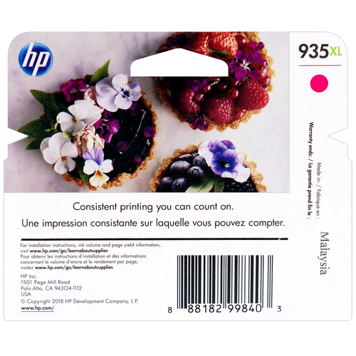 Original HP 935XL C2P25AN #140 Magenta High-Yield Ink Cartridge Original HP 935XL C2P25AN #140 Magenta High-Yield Ink Cartridge