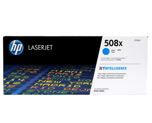 CF361X | HP 508X | Original HP High-Yield LaserJet Toner Cartridge - Cyan CF361X | HP 508X | Original HP High-Yield LaserJet Toner Cartridge - Cyan