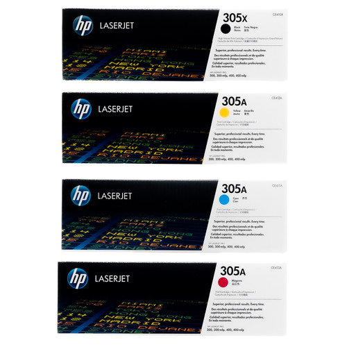 HP 305X 305A SET | CE410X CE411A CE412A CE413A | Original HP Toner Cartridge - Black, Cyan, Yellow, Magenta