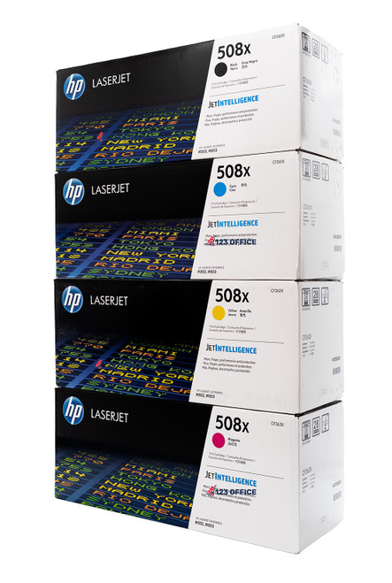 HP 508X SET | CF360X, CF361X, CF362X, CF363X | Original HP Toner Cartridge - Black, Cyan, Yellow, Magenta HP 508X SET | CF360X, CF361X, CF362X, CF363X | Original HP Toner Cartridge - Black, Cyan, Yellow, Magenta