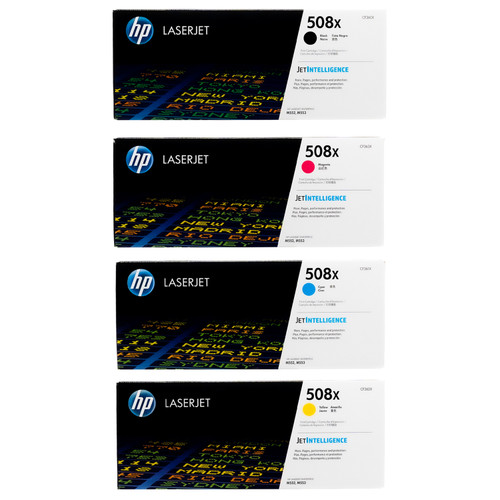HP 508X SET | CF360X, CF361X, CF362X, CF363X | Original HP Toner Cartridge - Black, Cyan, Yellow, Magenta HP 508X SET | CF360X, CF361X, CF362X, CF363X | Original HP Toner Cartridge - Black, Cyan, Yellow, Magenta