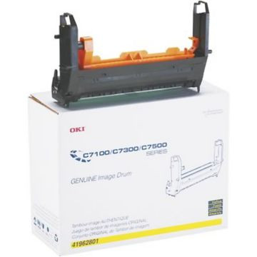 Original Okidata 41962801 Image Drum for C7100, C7300, C7500 Printers  Yellow