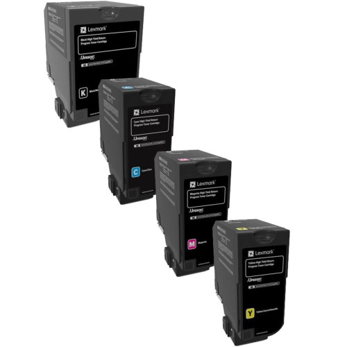 Lexmark 74C1H Set | 74C1HC0 74C1HK0 74C1HM0 74C1HY0 | Original Lexmark High-Yield Toner Cartridges – Black, Cyan, Magenta, Yellow Lexmark 74C1H Set | 74C1HC0 74C1HK0 74C1HM0 74C1HY0 | Original Lexmark High-Yield Toner Cartridges – Black, Cyan, Magenta, Yellow