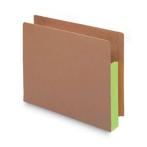 Redrope Drop-front End Tab File Pockets With Fully Lined Colored Gussets, 3.5" Expansion, Letter Size, Redrope/green, 10/box Redrope Drop-front End Tab File Pockets With Fully Lined Colored Gussets, 3.5" Expansion, Letter Size, Redrope/green, 10/box