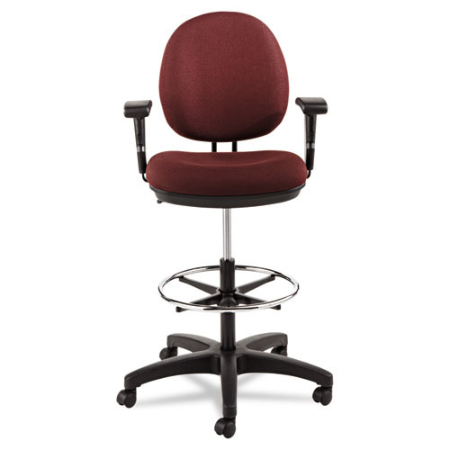 Alera Interval Series Swivel Task Stool, Supports Up To 275 Lb, 23.93" To 34.53" Seat Height, Black Faux Leather Alera Interval Series Swivel Task Stool, Supports Up To 275 Lb, 23.93" To 34.53" Seat Height, Black Faux Leather