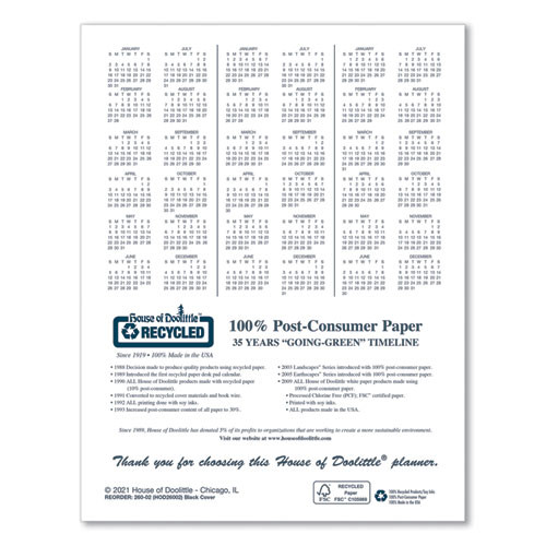 Recycled Ruled 14-month Planner With Stitched Leatherette Cover, 10 X 7, Black Cover, 14-month (dec To Jan): 2022 To 2024 Recycled Ruled 14-month Planner With Stitched Leatherette Cover, 10 X 7, Black Cover, 14-month (dec To Jan): 2022 To 2024