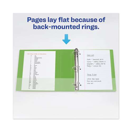 Heavy-duty View Binder With Durahinge And Locking One Touch Ezd Rings, 3 Rings, 4" Capacity, 11 X 8.5, Chartreuse Heavy-duty View Binder With Durahinge And Locking One Touch Ezd Rings, 3 Rings, 4" Capacity, 11 X 8.5, Chartreuse