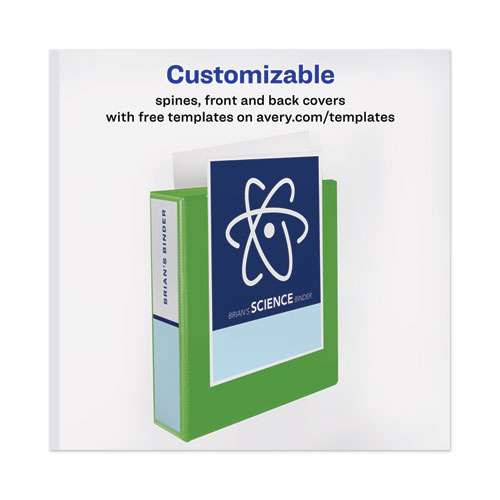 Heavy-duty View Binder With Durahinge And Locking One Touch Ezd Rings, 3 Rings, 4" Capacity, 11 X 8.5, Chartreuse Heavy-duty View Binder With Durahinge And Locking One Touch Ezd Rings, 3 Rings, 4" Capacity, 11 X 8.5, Chartreuse