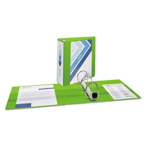 Heavy-duty View Binder With Durahinge And Locking One Touch Ezd Rings, 3 Rings, 4" Capacity, 11 X 8.5, Chartreuse Heavy-duty View Binder With Durahinge And Locking One Touch Ezd Rings, 3 Rings, 4" Capacity, 11 X 8.5, Chartreuse