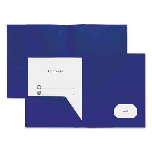 Two-pocket Plastic Folders, 100-sheet Capacity, 11 X 8.5, Navy Blue, 10/pack Two-pocket Plastic Folders, 100-sheet Capacity, 11 X 8.5, Navy Blue, 10/pack