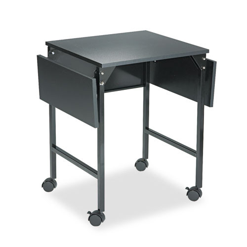 Mobile Machine Stand W/drop Leaves, Two-shelf, 36w X 18d X 26.75h, Black Mobile Machine Stand W/drop Leaves, Two-shelf, 36w X 18d X 26.75h, Black