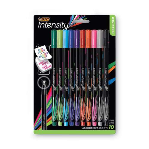 Intensity Porous Point Pen, Stick, Extra-fine 0.4 Mm, Assorted Ink And Barrel Colors, 10/pack Intensity Porous Point Pen, Stick, Extra-fine 0.4 Mm, Assorted Ink And Barrel Colors, 10/pack