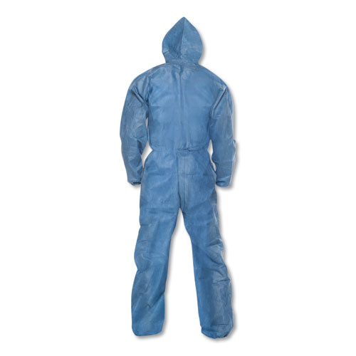 A20 Elastic Back Wrist/ankle Hooded Coveralls, Large, Blue, 24/carton A20 Elastic Back Wrist/ankle Hooded Coveralls, Large, Blue, 24/carton