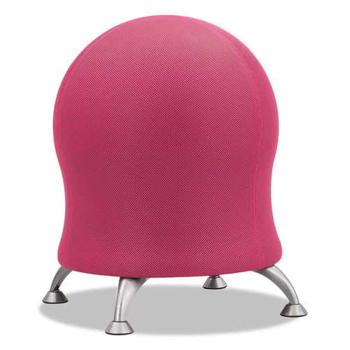 Zenergy Ball Chair, Backless, Supports Up To 250 Lb, Pink Fabric Seat, Silver Base Zenergy Ball Chair, Backless, Supports Up To 250 Lb, Pink Fabric Seat, Silver Base