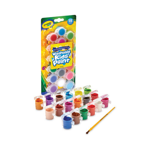 Washable Paint, 18 Assorted Colors, Interconnected 3 Oz Cups Washable Paint, 18 Assorted Colors, Interconnected 3 Oz Cups