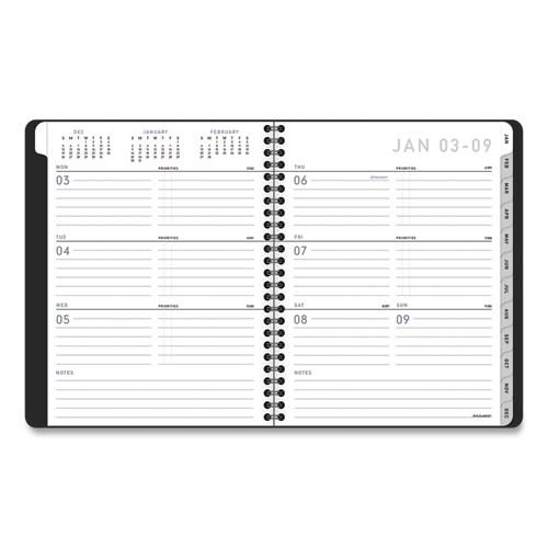 Contemporary Lite Weekly/monthly Planner, 8.75 X 7, Black Simulated Leather Cover, 12-month (jan To Dec): 2025 Contemporary Lite Weekly/monthly Planner, 8.75 X 7, Black Simulated Leather Cover, 12-month (jan To Dec): 2025
