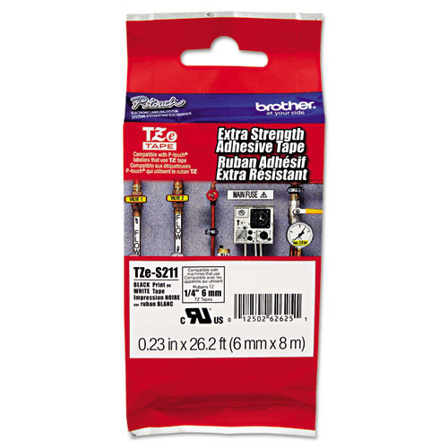 Tze Extra-strength Adhesive Laminated Labeling Tape, 0.7" X 26.2 Ft, Black On Clear Tze Extra-strength Adhesive Laminated Labeling Tape, 0.7" X 26.2 Ft, Black On Clear