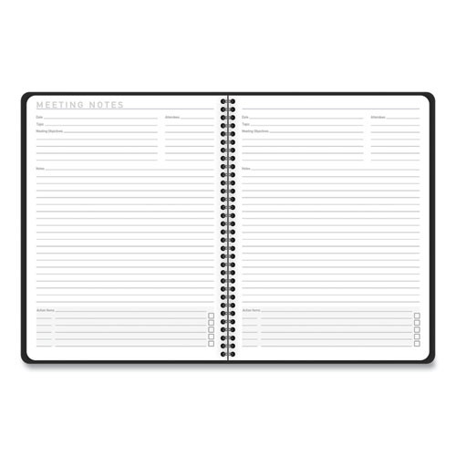Contemporary Lite Weekly/monthly Planner, 11 X 8.25, Black Simulated Leather Cover, 12-month (jan To Dec): 2025