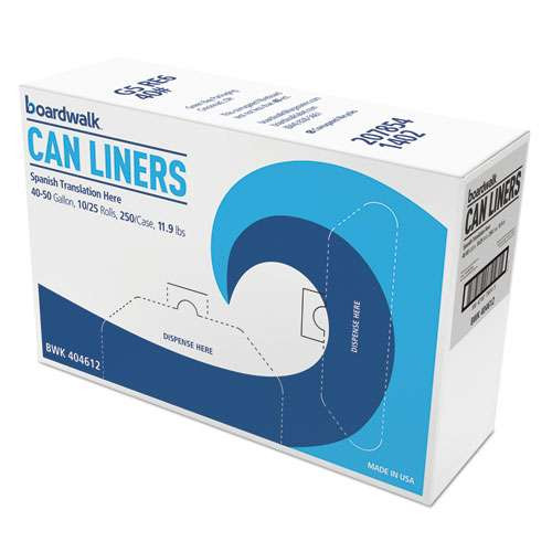 High-density Can Liners, 45 Gal, 19 Microns, 40" X 46", Natural, 150/carton