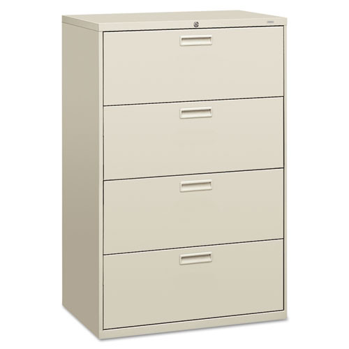 500 Series Lateral File, 4 Legal/letter-size File Drawers, Light Gray, 36" X 19.25" X 53.25" 500 Series Lateral File, 4 Legal/letter-size File Drawers, Light Gray, 36" X 19.25" X 53.25"