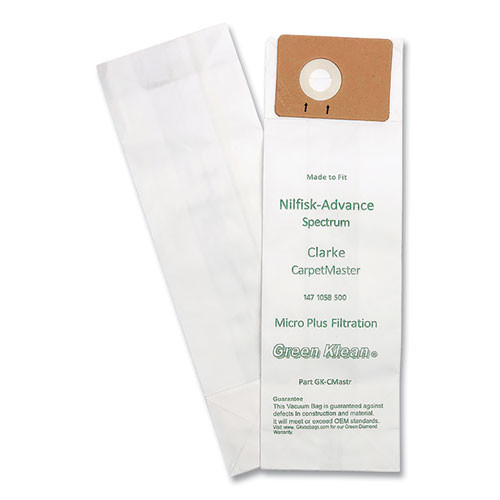 Replacement Vacuum Bags, Fits Advance Spectrum/clarke Carpetmaster, 10/pack Replacement Vacuum Bags, Fits Advance Spectrum/clarke Carpetmaster, 10/pack