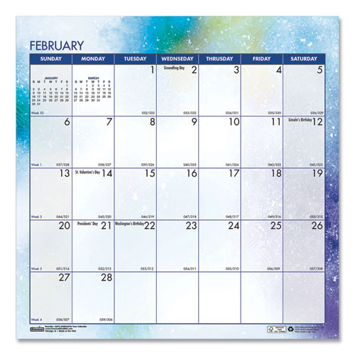 Recycled Cosmos Tent Calendar, Night Sky Artwork, 6 X 6, White/multicolor Sheets, 12-month (jan To Dec): 2025 Recycled Cosmos Tent Calendar, Night Sky Artwork, 6 X 6, White/multicolor Sheets, 12-month (jan To Dec): 2025