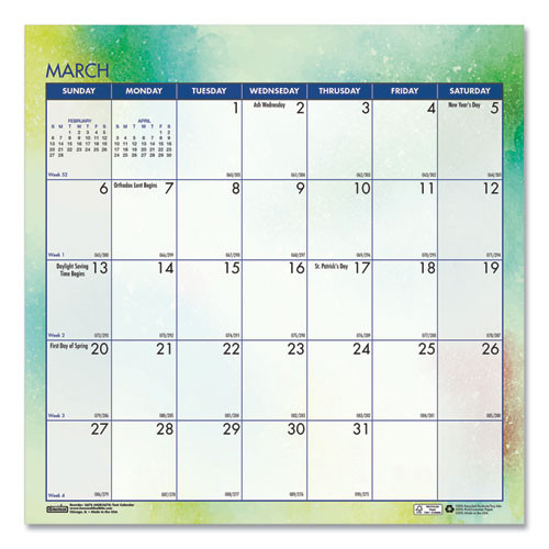 Recycled Cosmos Tent Calendar, Night Sky Artwork, 6 X 6, White/multicolor Sheets, 12-month (jan To Dec): 2025 Recycled Cosmos Tent Calendar, Night Sky Artwork, 6 X 6, White/multicolor Sheets, 12-month (jan To Dec): 2025